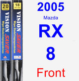 Front Wiper Blade Pack for 2005 Mazda RX-8 - Vision Saver