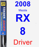 Driver Wiper Blade for 2008 Mazda RX-8 - Vision Saver