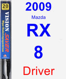 Driver Wiper Blade for 2009 Mazda RX-8 - Vision Saver