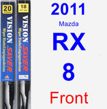 Front Wiper Blade Pack for 2011 Mazda RX-8 - Vision Saver