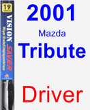 Driver Wiper Blade for 2001 Mazda Tribute - Vision Saver