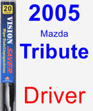 Driver Wiper Blade for 2005 Mazda Tribute - Vision Saver