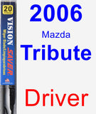 Driver Wiper Blade for 2006 Mazda Tribute - Vision Saver