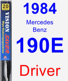 Driver Wiper Blade for 1984 Mercedes-Benz 190E - Vision Saver