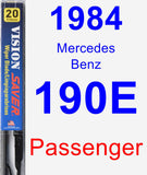 Passenger Wiper Blade for 1984 Mercedes-Benz 190E - Vision Saver