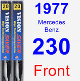 Front Wiper Blade Pack for 1977 Mercedes-Benz 230 - Vision Saver