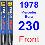 Front Wiper Blade Pack for 1978 Mercedes-Benz 230 - Vision Saver