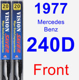 Front Wiper Blade Pack for 1977 Mercedes-Benz 240D - Vision Saver