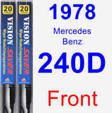 Front Wiper Blade Pack for 1978 Mercedes-Benz 240D - Vision Saver