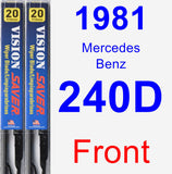 Front Wiper Blade Pack for 1981 Mercedes-Benz 240D - Vision Saver