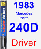 Driver Wiper Blade for 1983 Mercedes-Benz 240D - Vision Saver