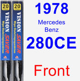 Front Wiper Blade Pack for 1978 Mercedes-Benz 280CE - Vision Saver