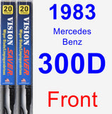 Front Wiper Blade Pack for 1983 Mercedes-Benz 300D - Vision Saver