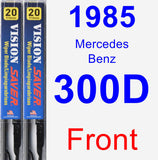 Front Wiper Blade Pack for 1985 Mercedes-Benz 300D - Vision Saver