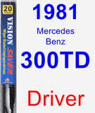 Driver Wiper Blade for 1981 Mercedes-Benz 300TD - Vision Saver