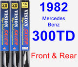 Front & Rear Wiper Blade Pack for 1982 Mercedes-Benz 300TD - Vision Saver