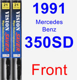 Front Wiper Blade Pack for 1991 Mercedes-Benz 350SD - Vision Saver