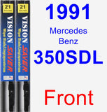 Front Wiper Blade Pack for 1991 Mercedes-Benz 350SDL - Vision Saver