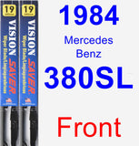 Front Wiper Blade Pack for 1984 Mercedes-Benz 380SL - Vision Saver