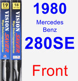 Front Wiper Blade Pack for 1980 Mercedes-Benz 280SE - Vision Saver