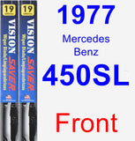 Front Wiper Blade Pack for 1977 Mercedes-Benz 450SL - Vision Saver