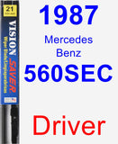 Driver Wiper Blade for 1987 Mercedes-Benz 560SEC - Vision Saver