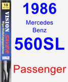 Passenger Wiper Blade for 1986 Mercedes-Benz 560SL - Vision Saver