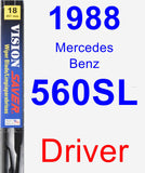 Driver Wiper Blade for 1988 Mercedes-Benz 560SL - Vision Saver