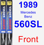 Front Wiper Blade Pack for 1989 Mercedes-Benz 560SL - Vision Saver