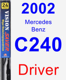 Driver Wiper Blade for 2002 Mercedes-Benz C240 - Vision Saver