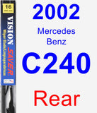 Rear Wiper Blade for 2002 Mercedes-Benz C240 - Vision Saver