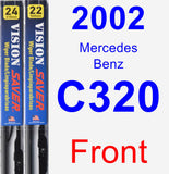 Front Wiper Blade Pack for 2002 Mercedes-Benz C320 - Vision Saver