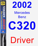 Driver Wiper Blade for 2002 Mercedes-Benz C320 - Vision Saver