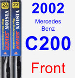 Front Wiper Blade Pack for 2002 Mercedes-Benz C200 - Vision Saver