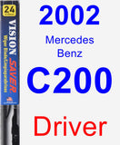 Driver Wiper Blade for 2002 Mercedes-Benz C200 - Vision Saver