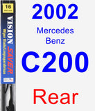 Rear Wiper Blade for 2002 Mercedes-Benz C200 - Vision Saver