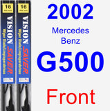 Front Wiper Blade Pack for 2002 Mercedes-Benz G500 - Vision Saver