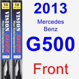 Front Wiper Blade Pack for 2013 Mercedes-Benz G500 - Vision Saver