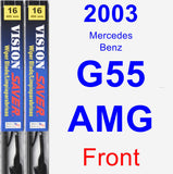 Front Wiper Blade Pack for 2003 Mercedes-Benz G55 AMG - Vision Saver