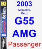 Passenger Wiper Blade for 2003 Mercedes-Benz G55 AMG - Vision Saver