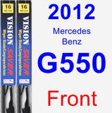 Front Wiper Blade Pack for 2012 Mercedes-Benz G550 - Vision Saver