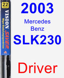 Driver Wiper Blade for 2003 Mercedes-Benz SLK230 - Vision Saver