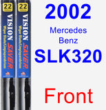 Front Wiper Blade Pack for 2002 Mercedes-Benz SLK320 - Vision Saver