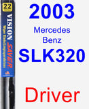 Driver Wiper Blade for 2003 Mercedes-Benz SLK320 - Vision Saver