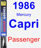 Passenger Wiper Blade for 1986 Mercury Capri - Vision Saver