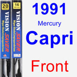 Front Wiper Blade Pack for 1991 Mercury Capri - Vision Saver