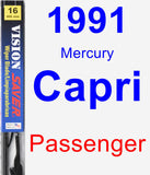 Passenger Wiper Blade for 1991 Mercury Capri - Vision Saver