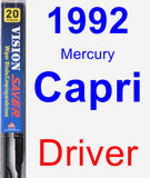 Driver Wiper Blade for 1992 Mercury Capri - Vision Saver