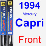 Front Wiper Blade Pack for 1994 Mercury Capri - Vision Saver