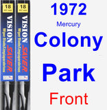 Front Wiper Blade Pack for 1972 Mercury Colony Park - Vision Saver